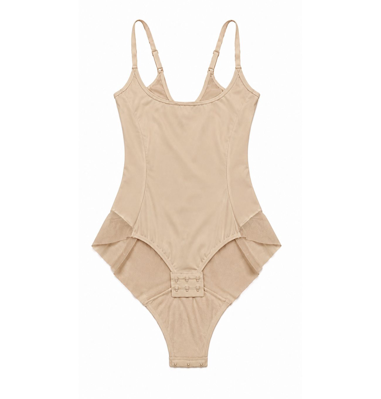 Body modelator cu posterior semitransparent, efect de tanga