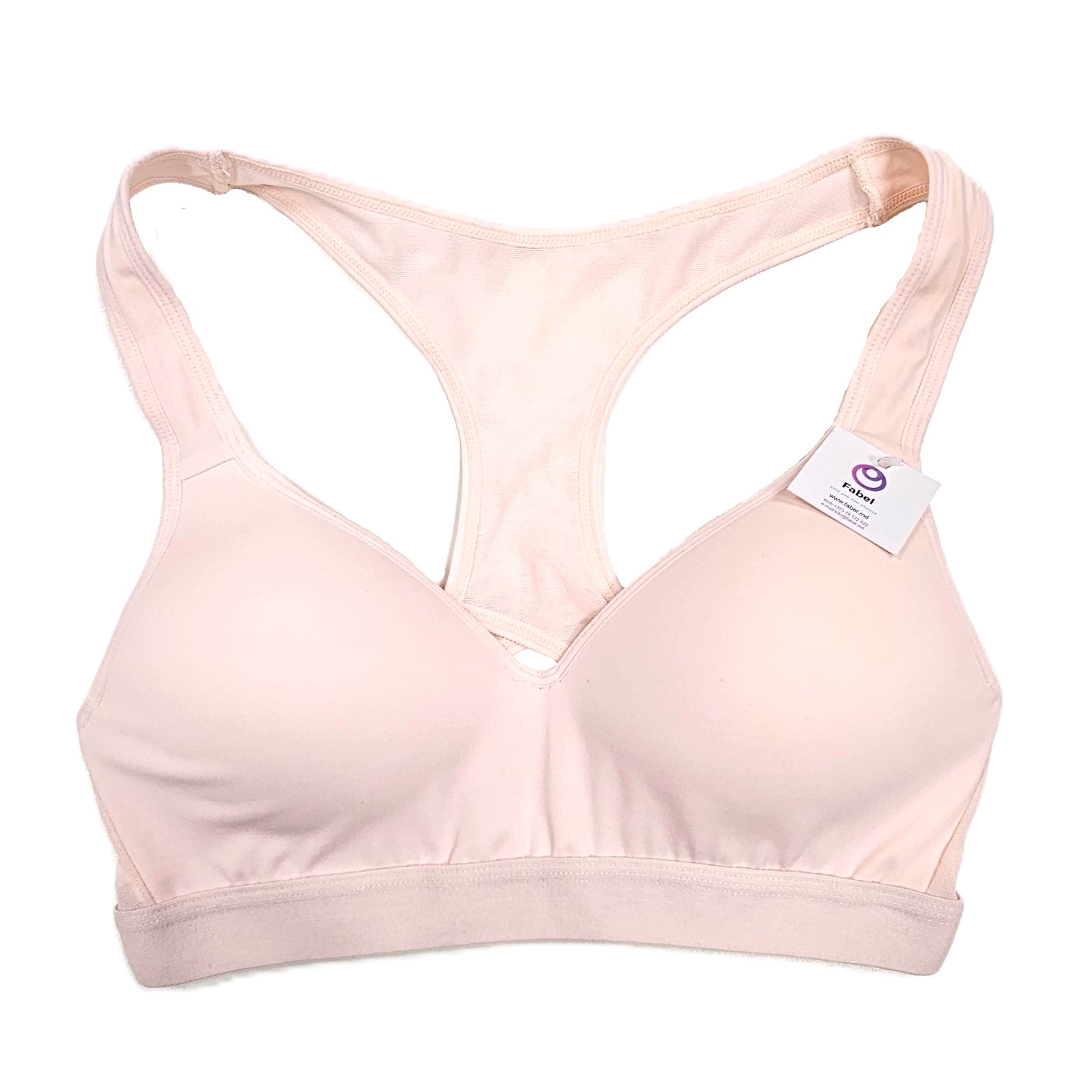Comfortable Wire-Free Bra Top with Semi-Sheer Back