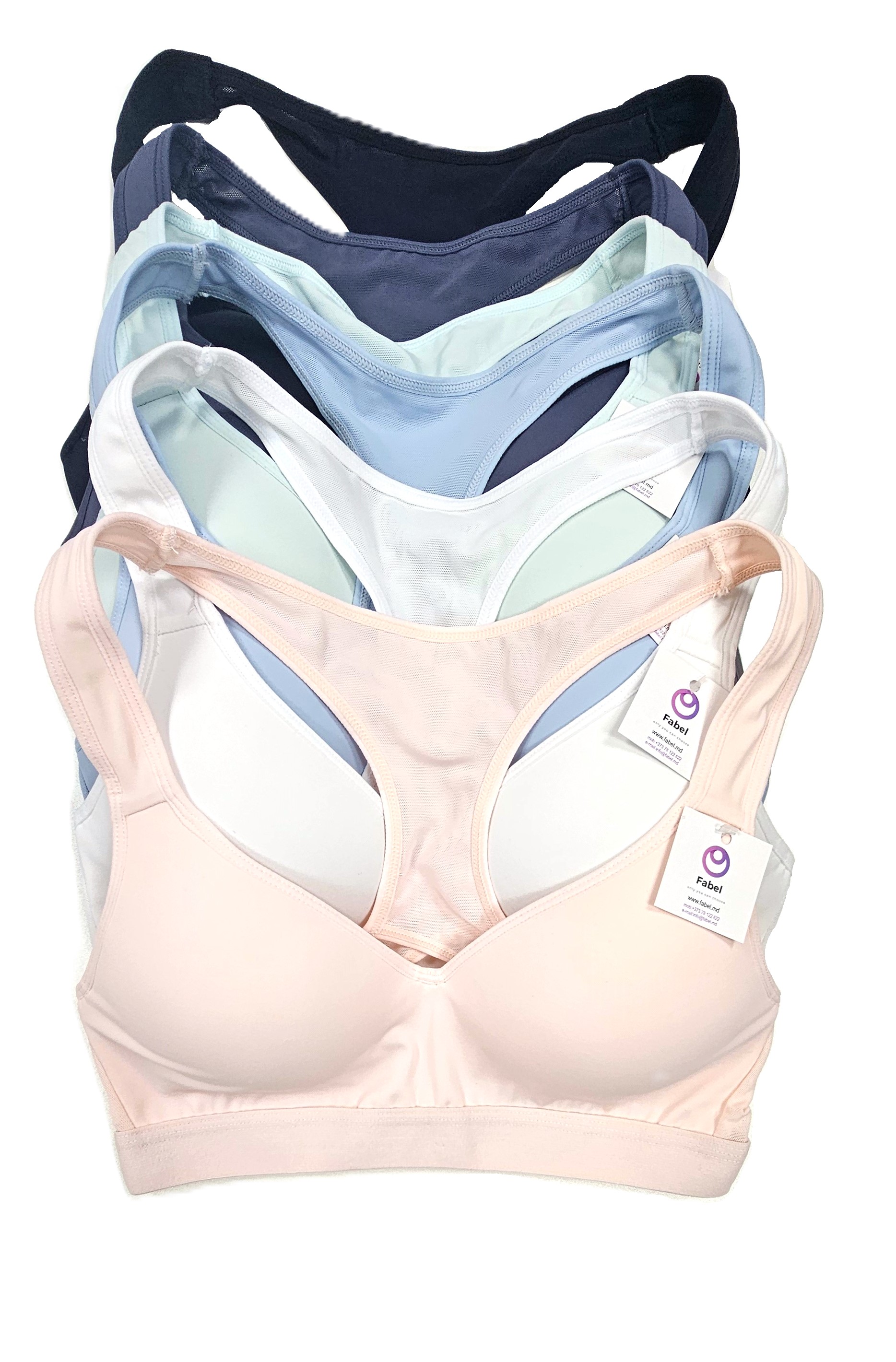 Comfortable Wire-Free Bra Top with Semi-Sheer Back