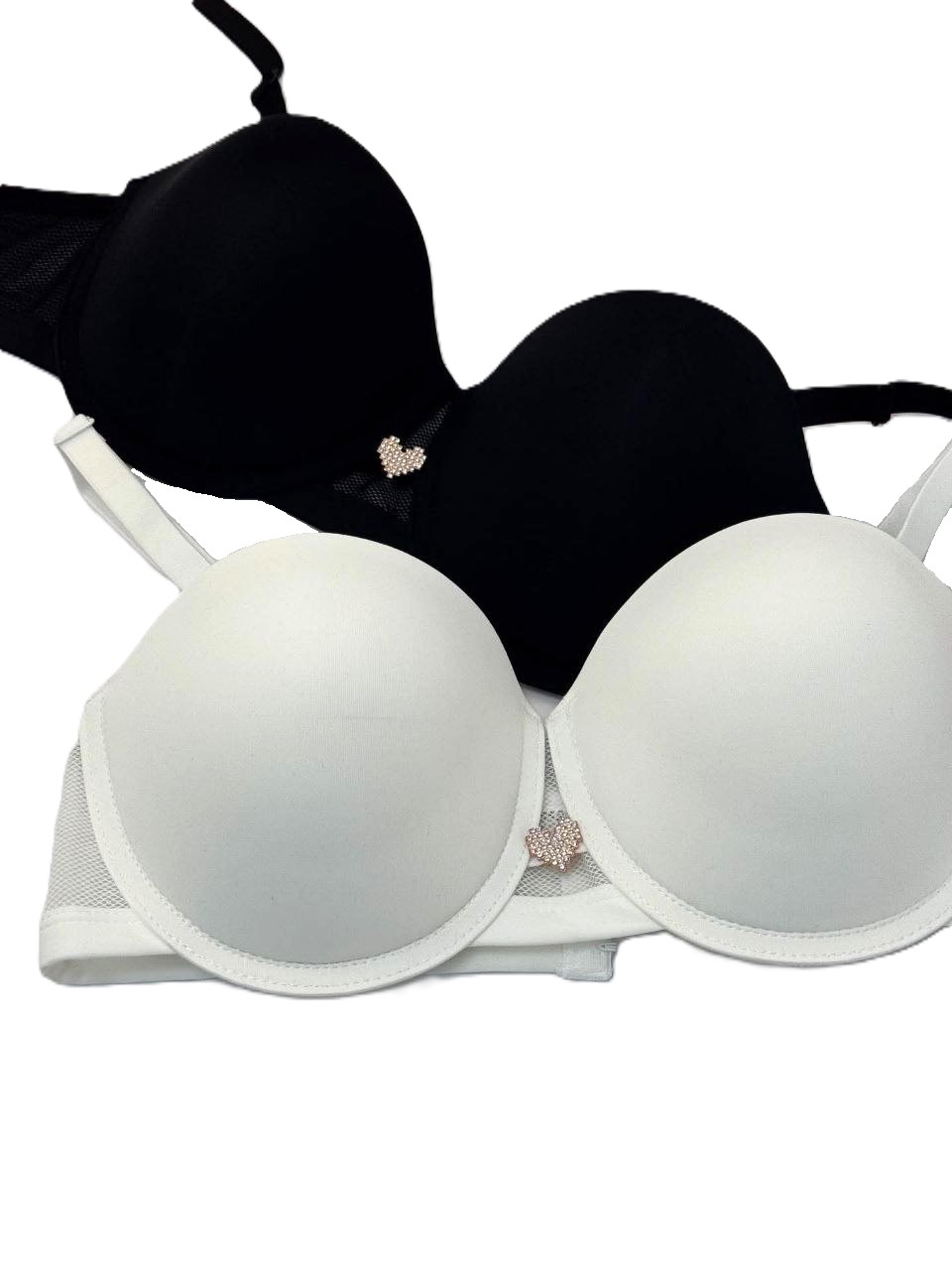 Sutien Balconette din microfibră fină cu mesh, cu sârmă