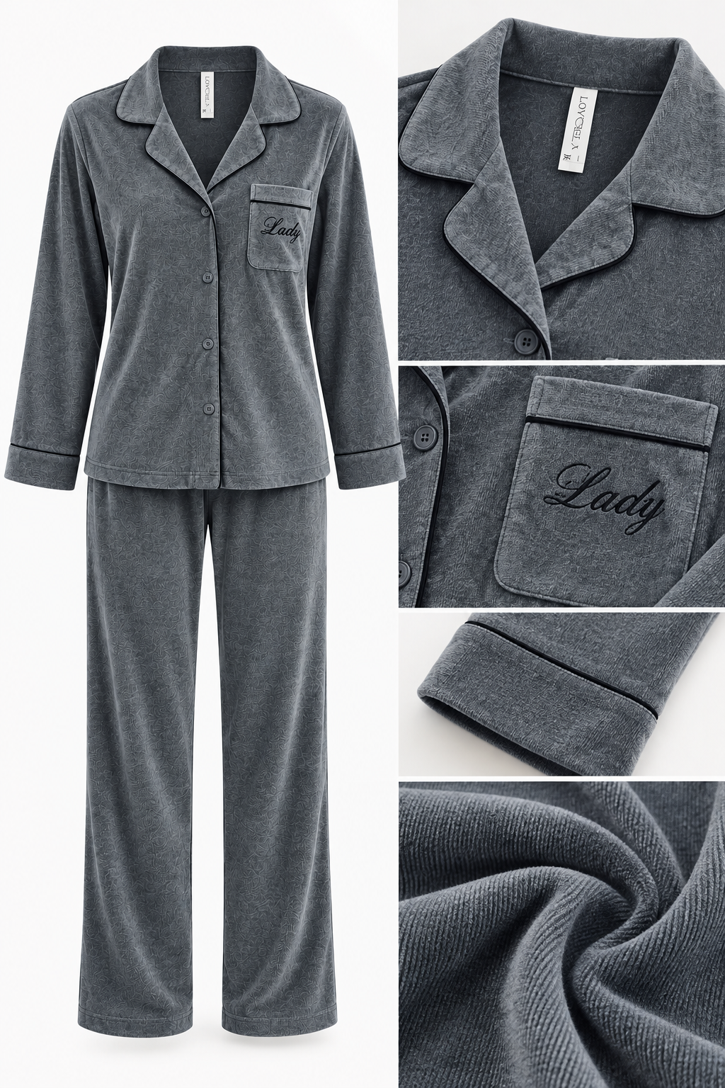 Set Pijama din velur