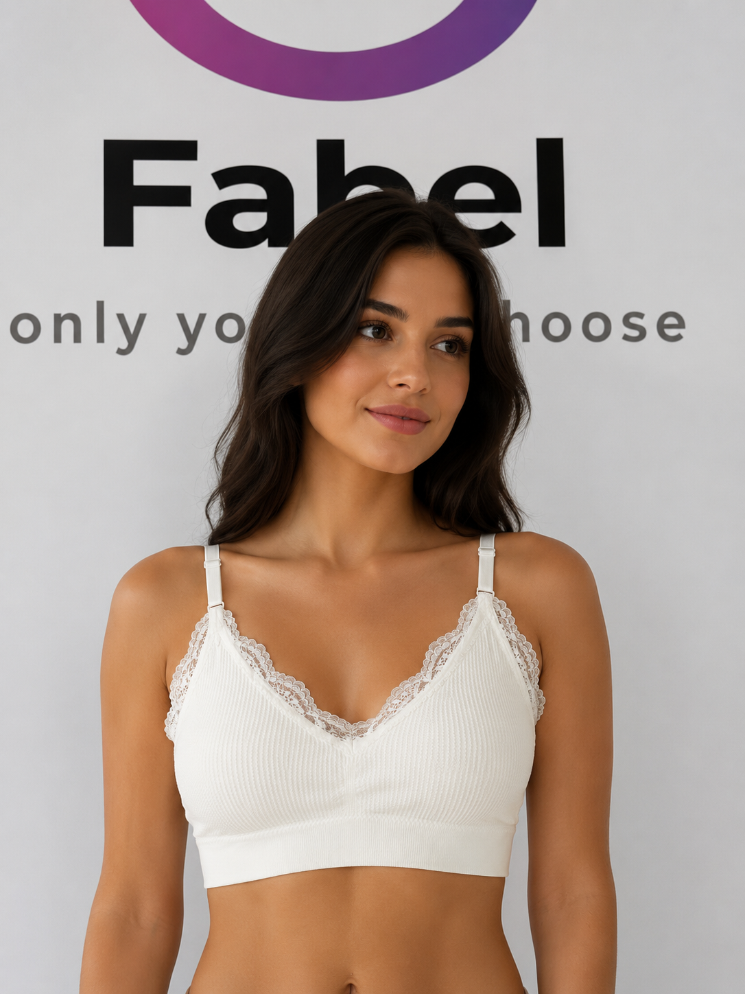 Bra Top with Thin Straps and Lace