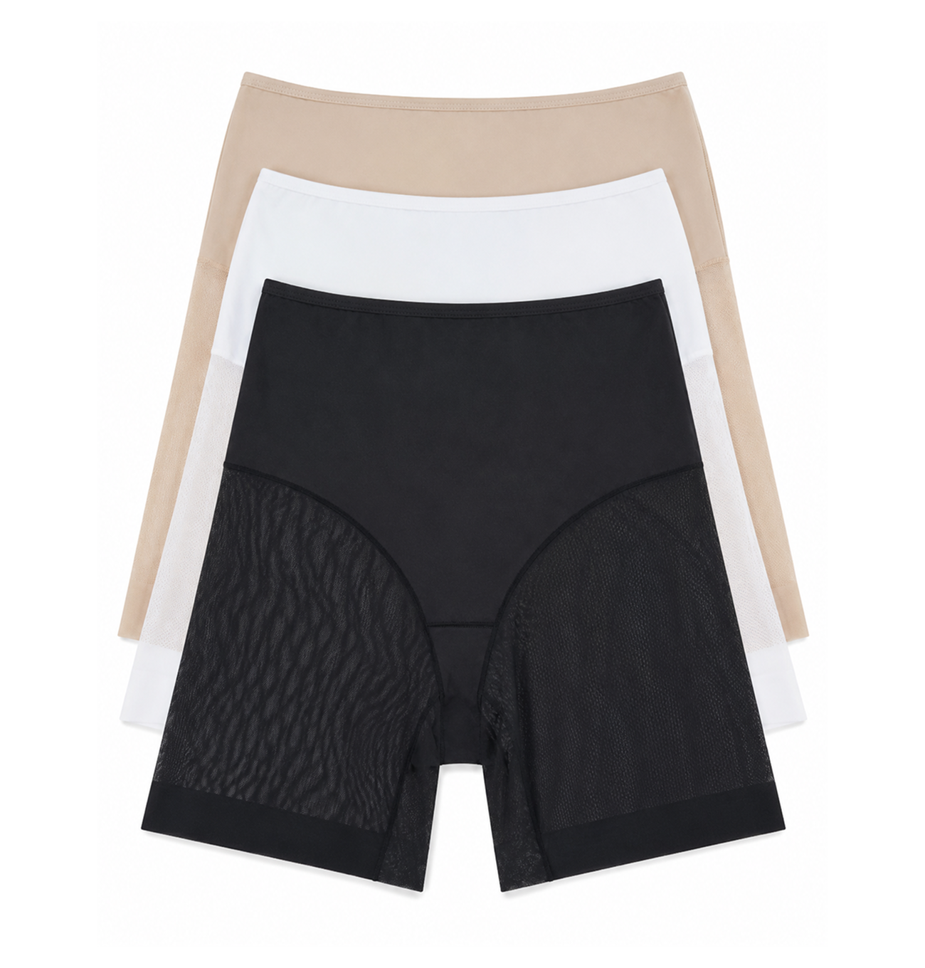 Pantaloni scurți modelatori, cu talie înaltă, făra fir