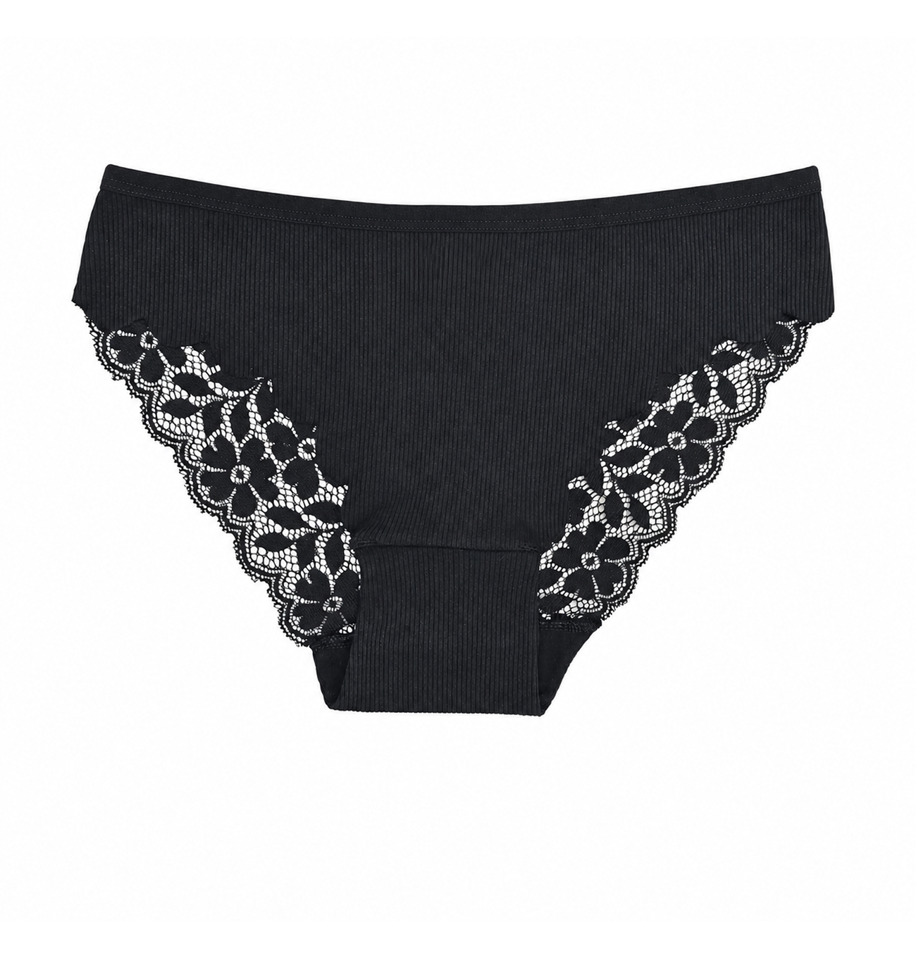 Slip fără fir, din bumbac cu dantelă