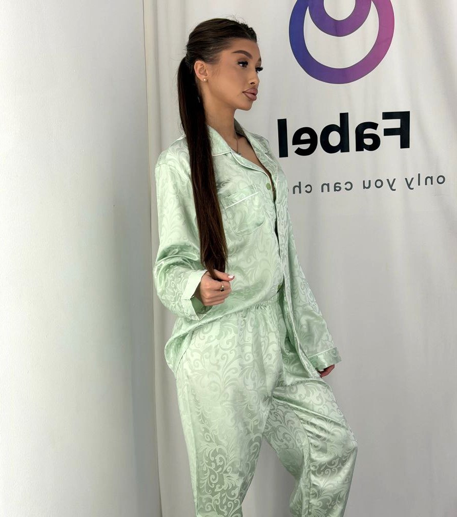 Set Pijama - Camasa si pantaloni din satin