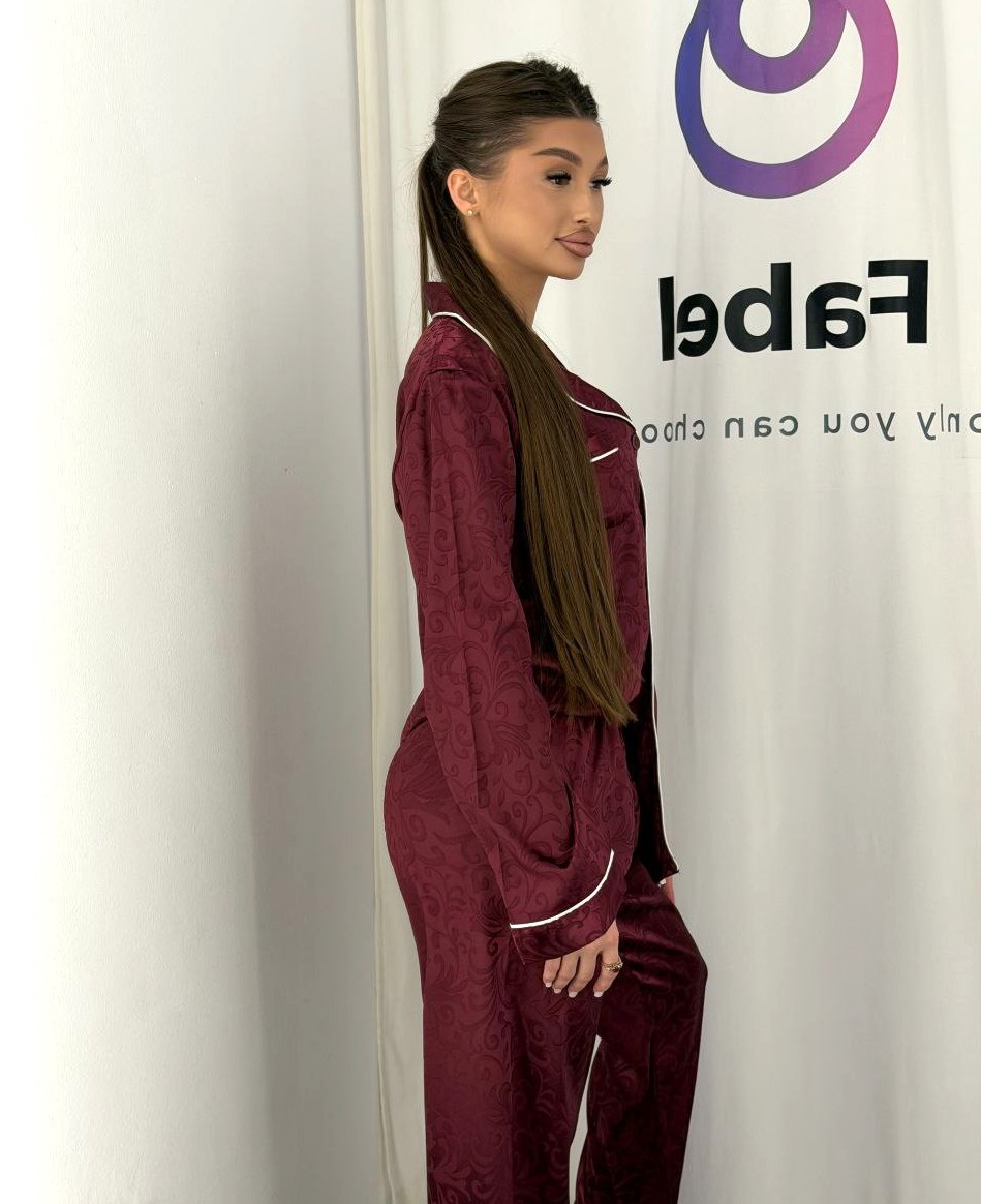 Set Pijama - Camasa si pantaloni din satin