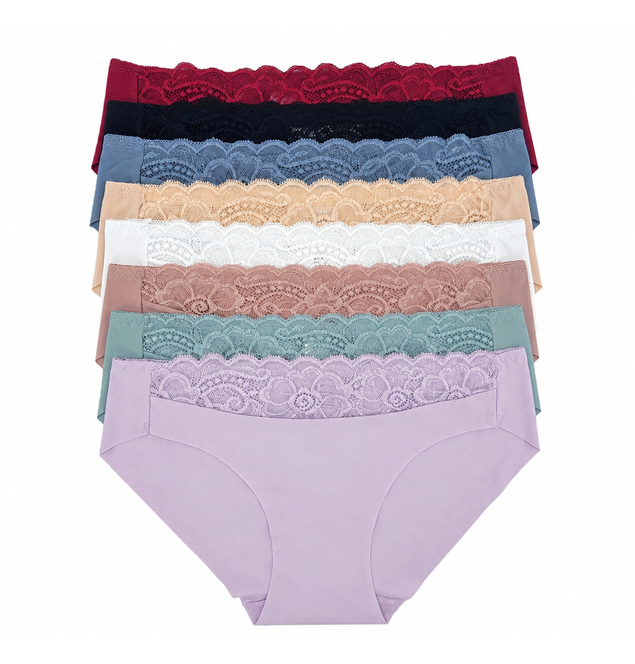 Slip invisibil microfibră cu dantelă