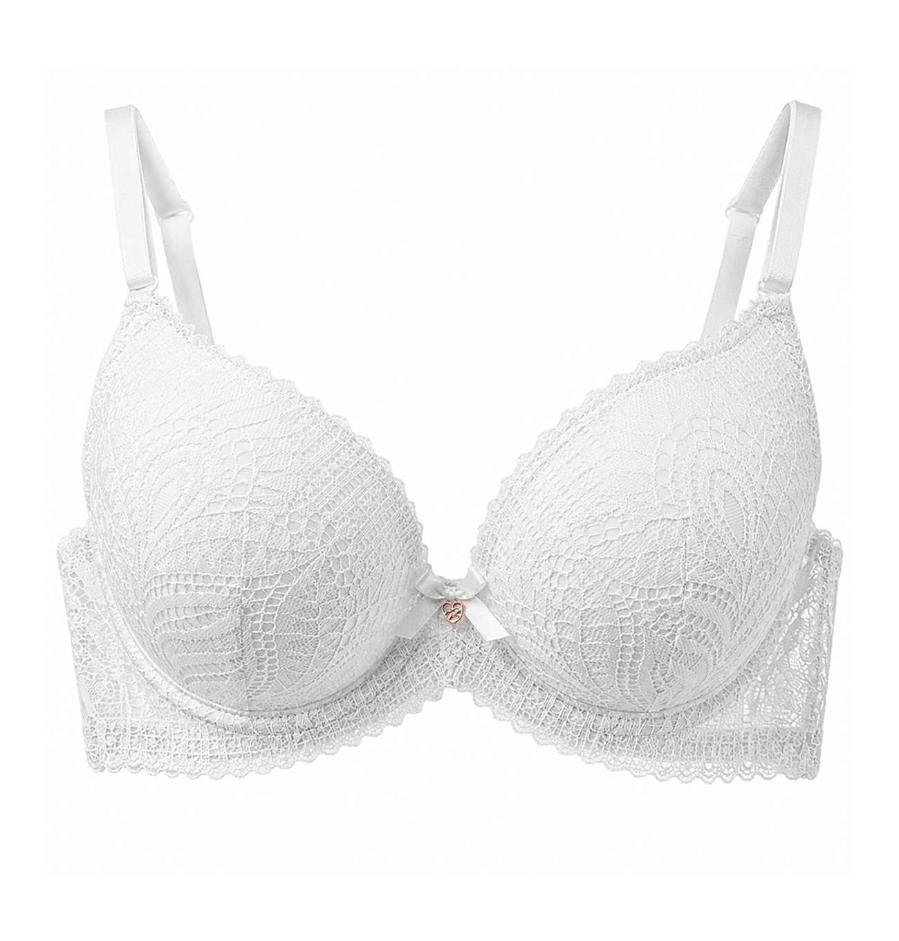 Sutien cu dublu Push-up dantelat, cu sârmă